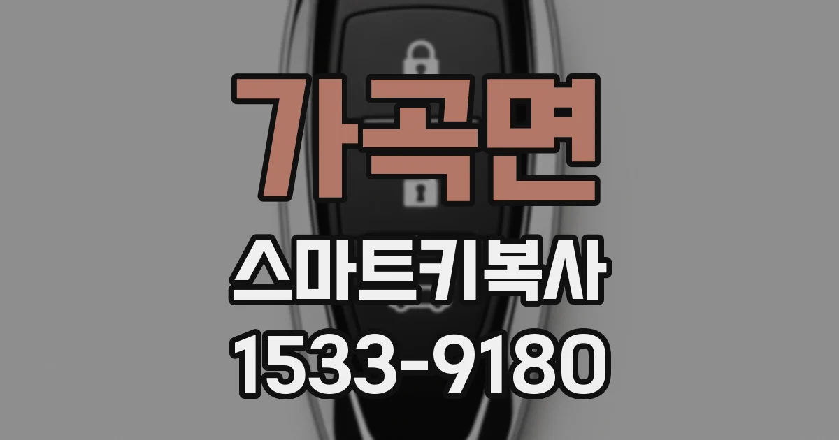 가곡면 스마트키복사