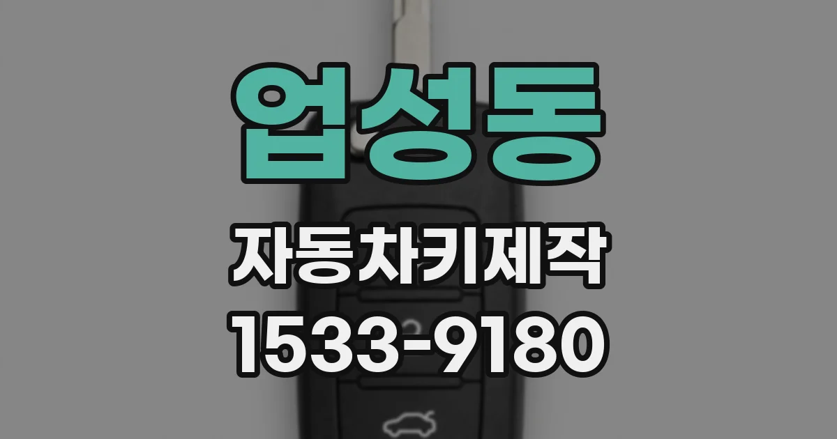 업성동 자동차키제작