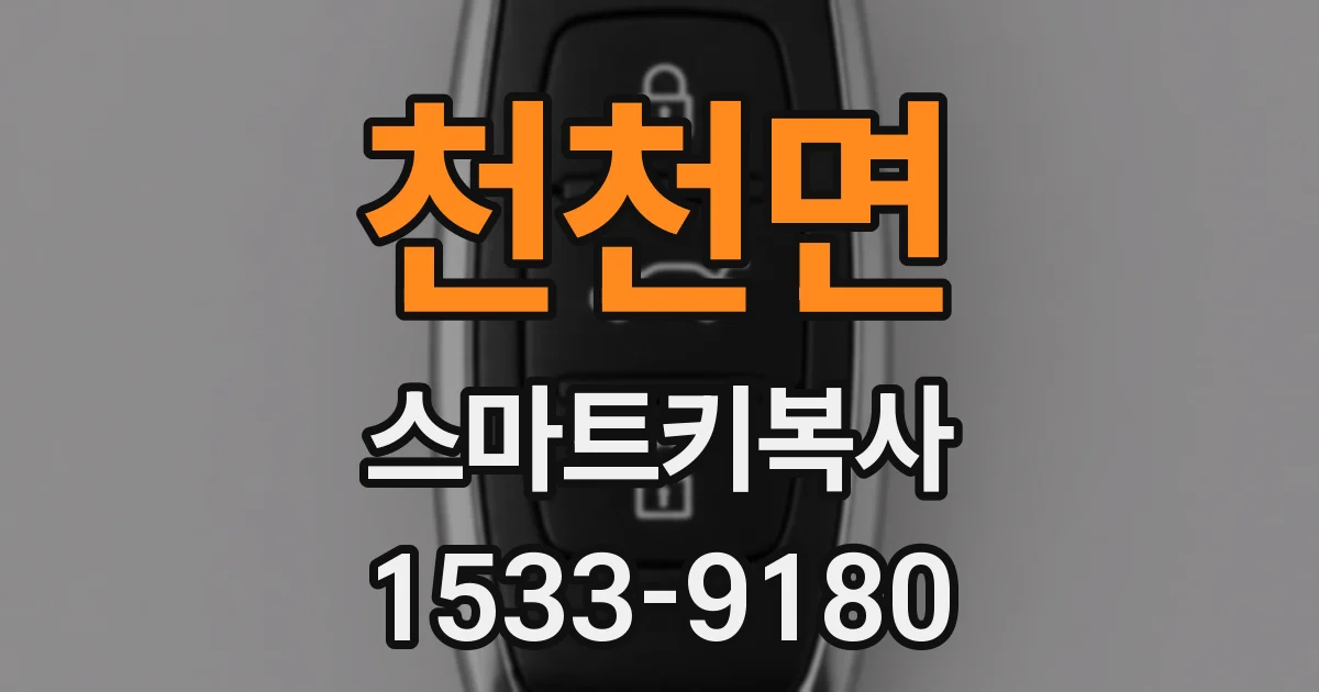 천천면 스마트키복사