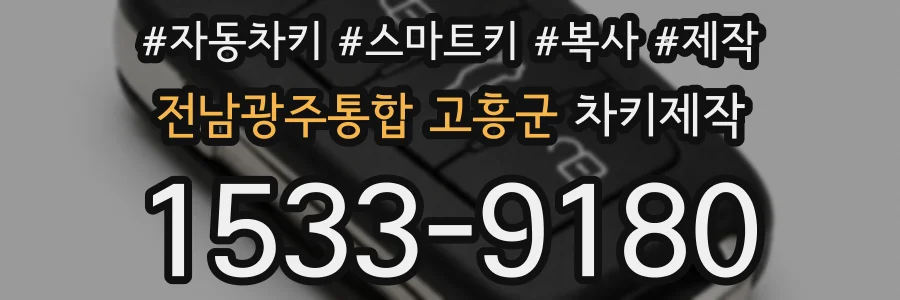 전남광주통합 고흥군 차키제작