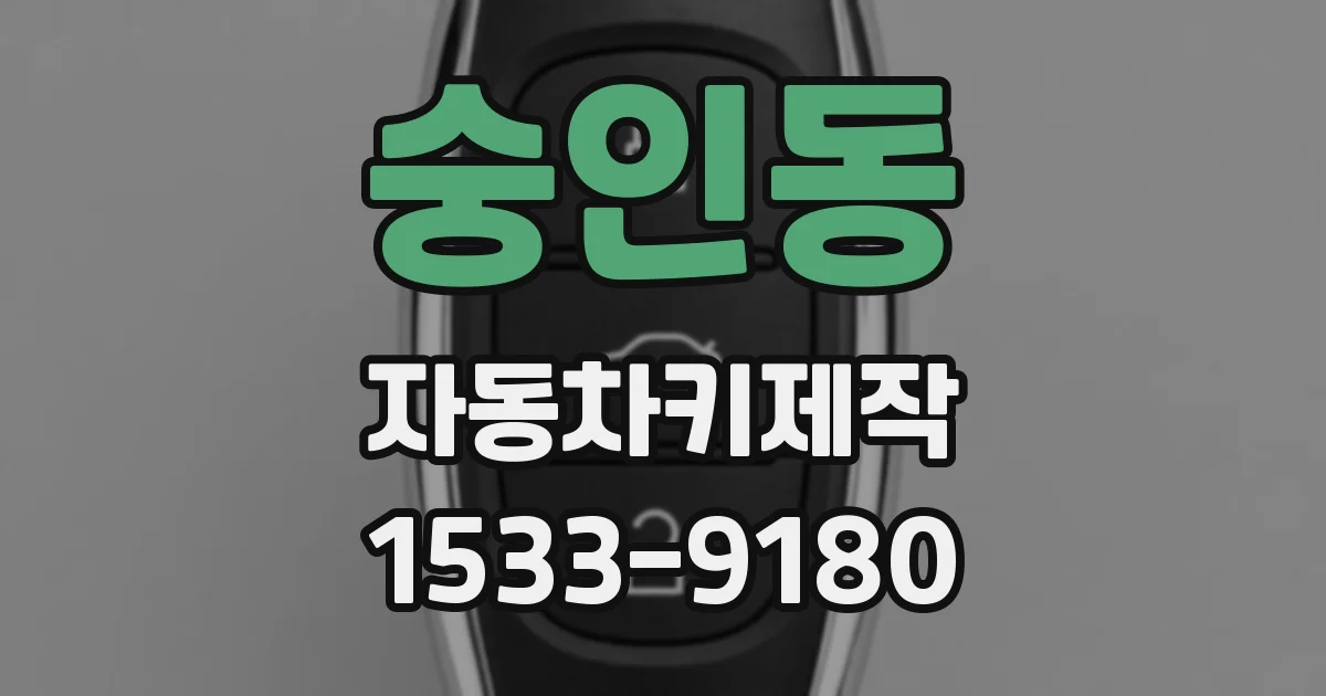 숭인동 자동차키제작