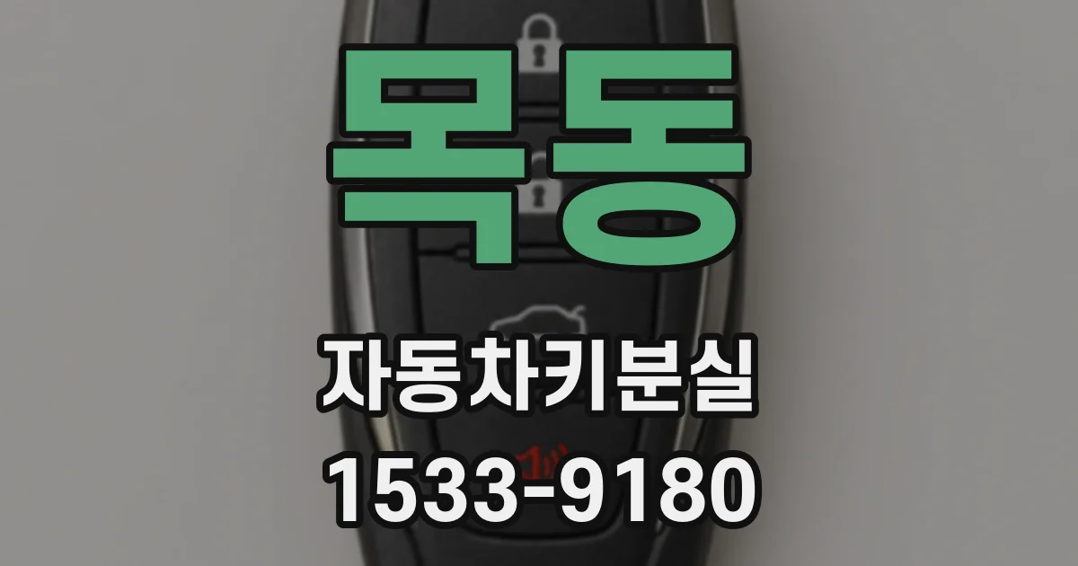 목동 자동차키분실