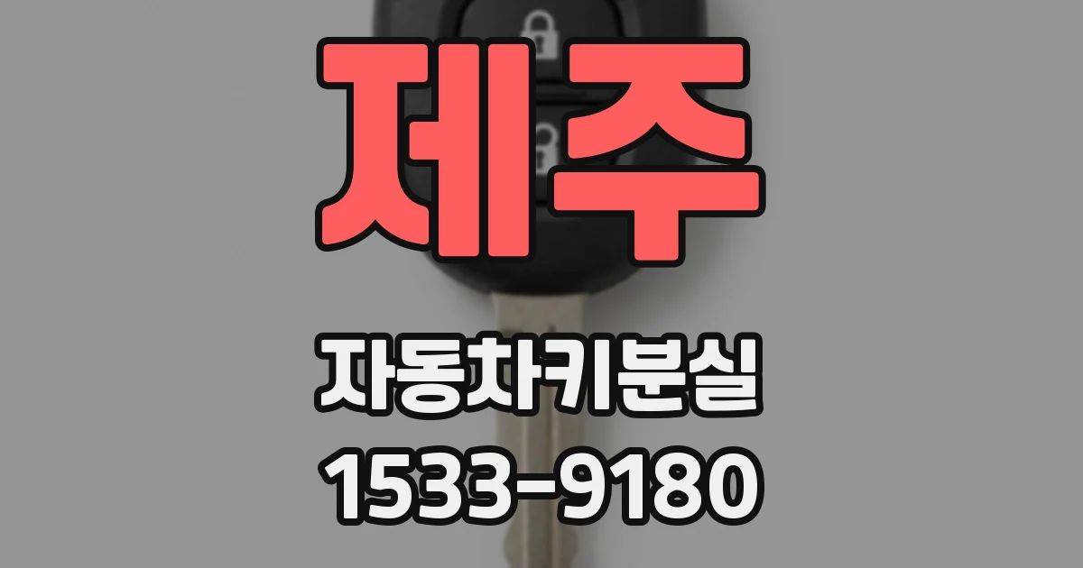 제주 자동차키분실