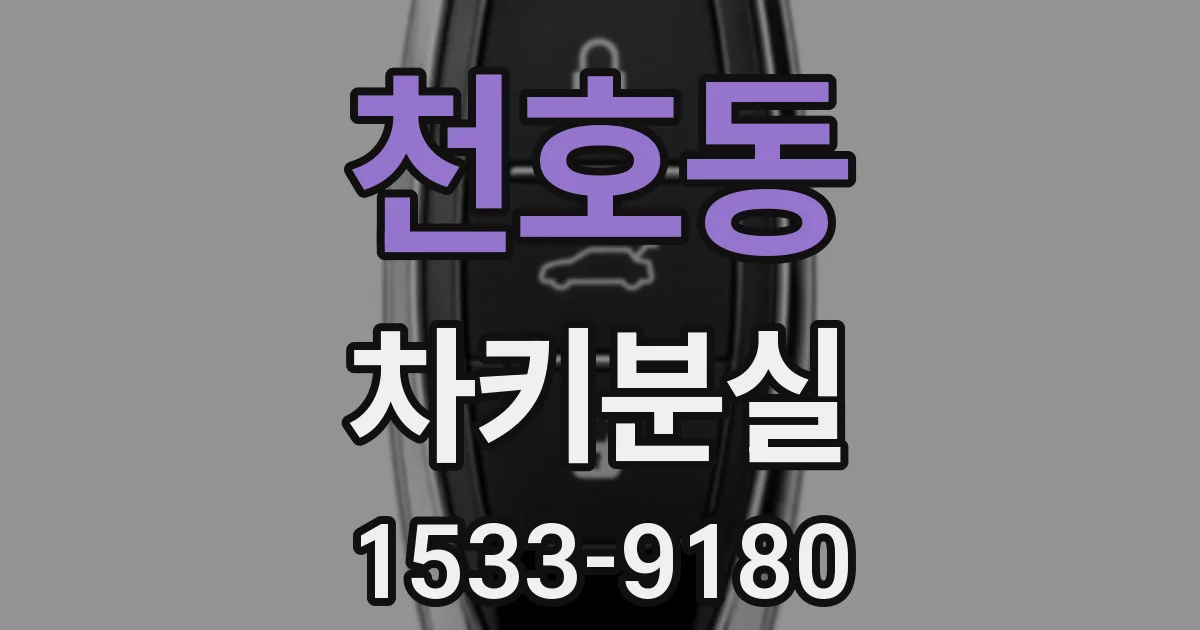 천호동 차키분실