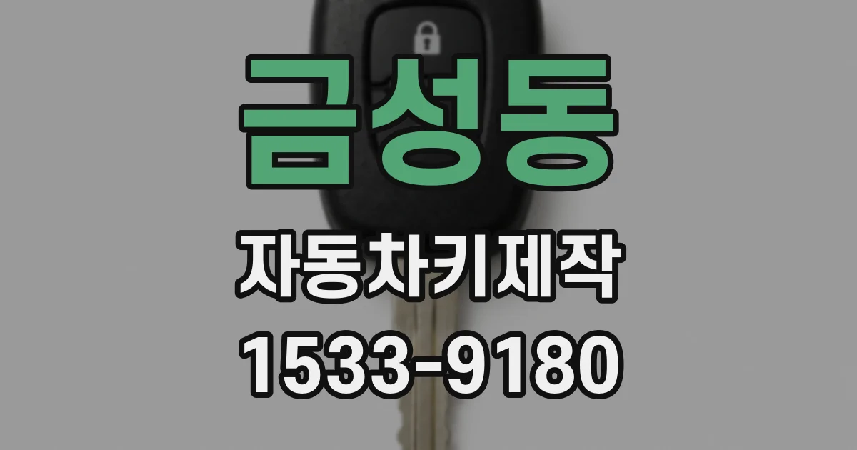 금성동 자동차키제작