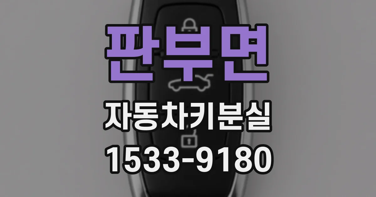 판부면 자동차키분실