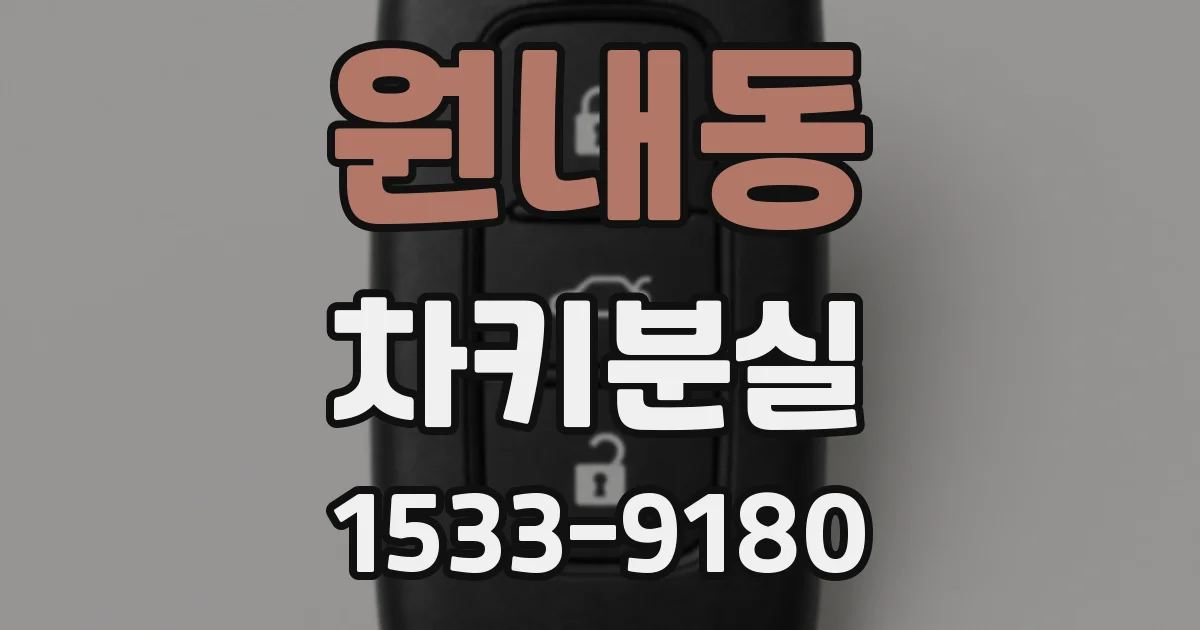 원내동 차키분실