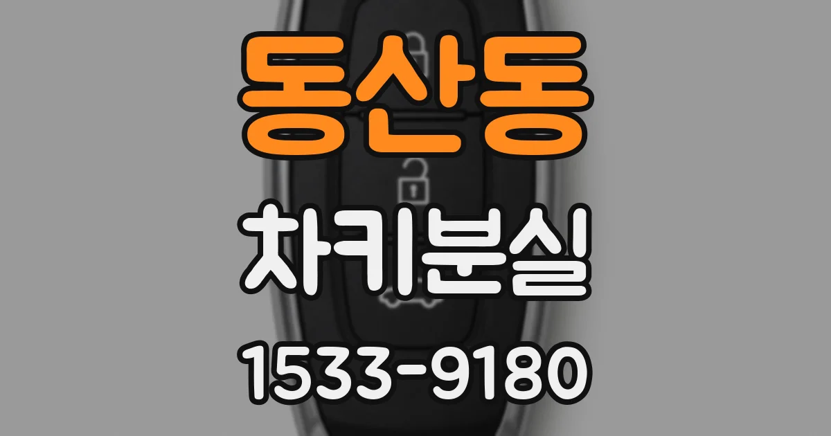 동산동 차키분실