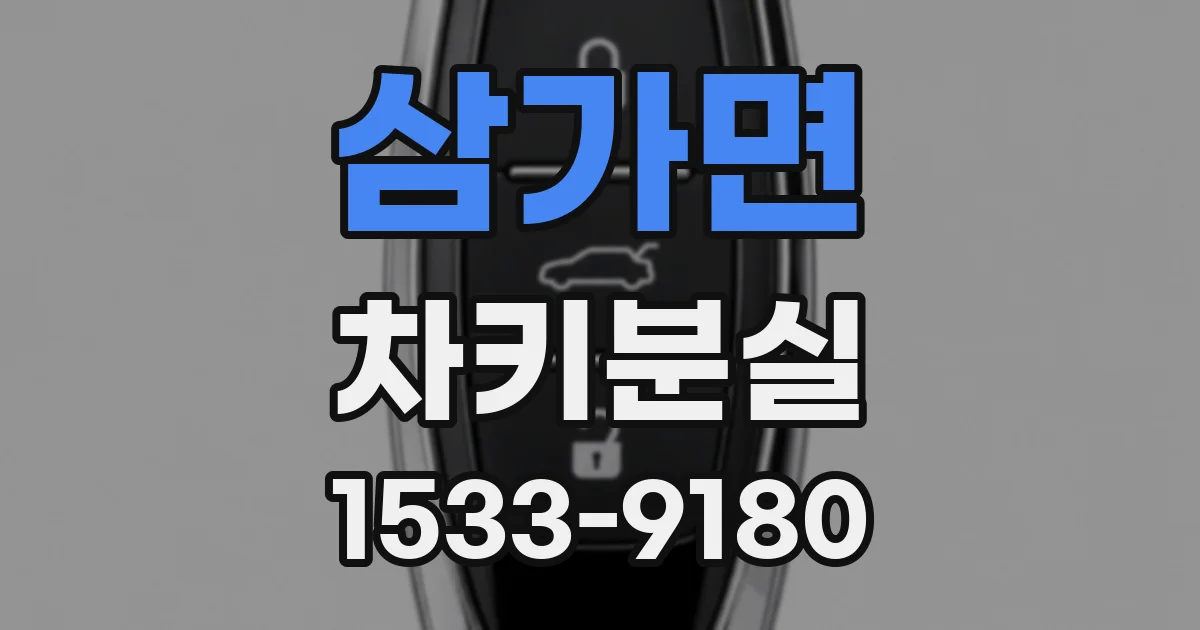삼가면 차키분실