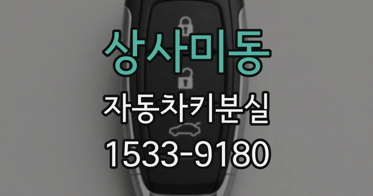 상사미동 자동차키분실