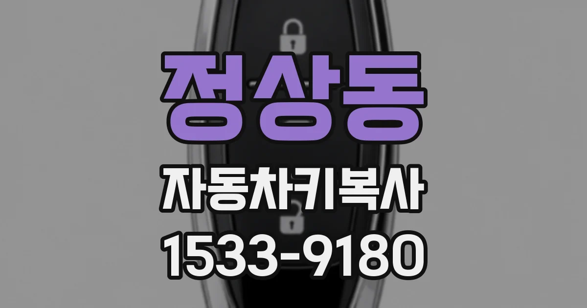 정상동 자동차키복사