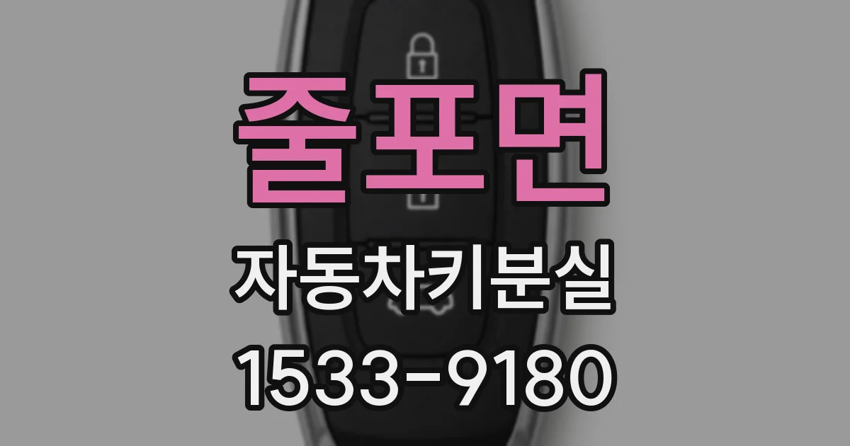 줄포면 자동차키분실