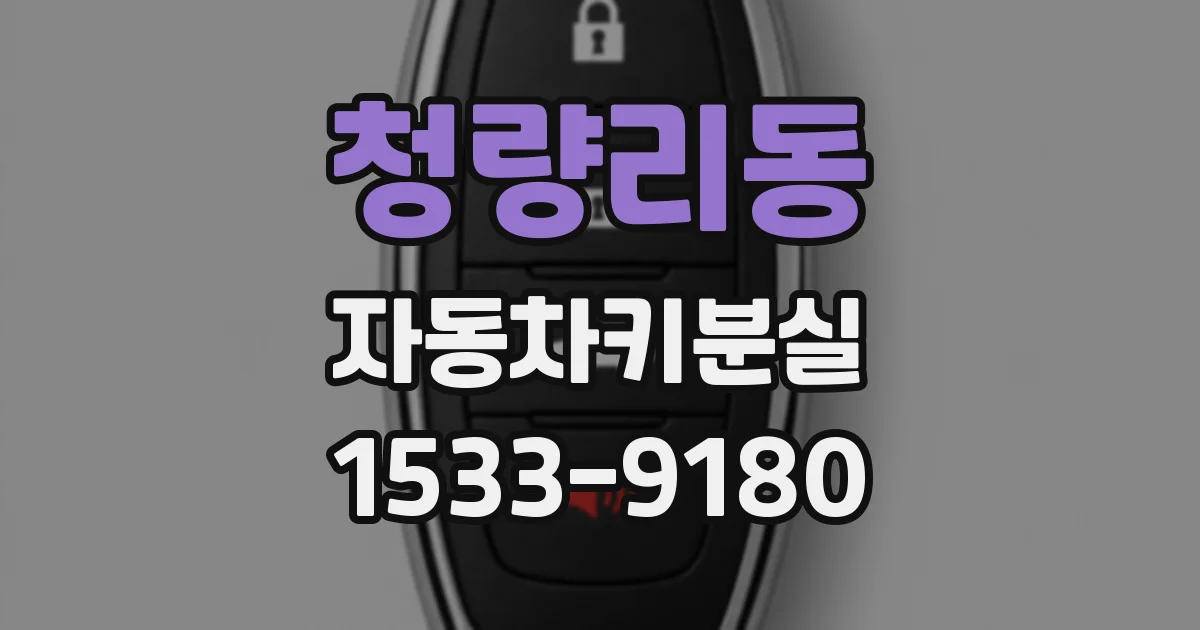 청량리동 자동차키분실