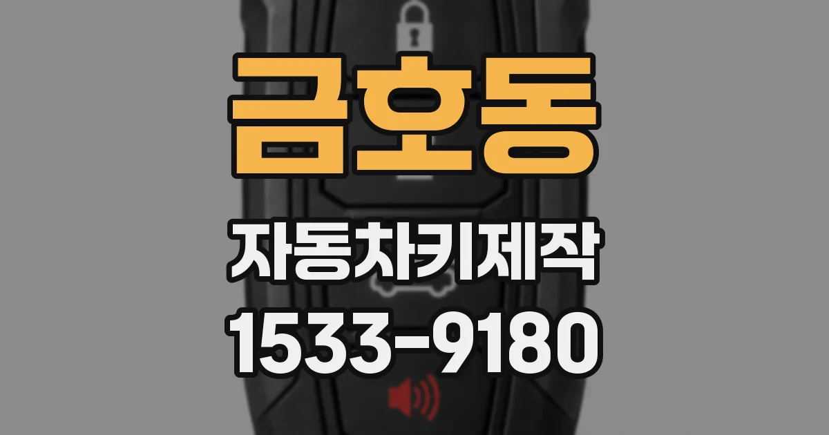금호동 자동차키제작