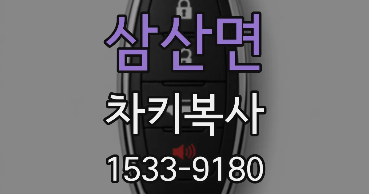 삼산면 차키복사