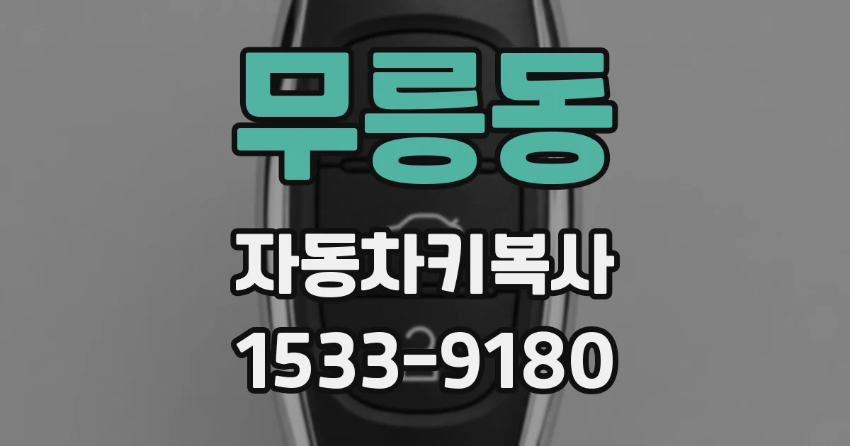 무릉동 자동차키복사