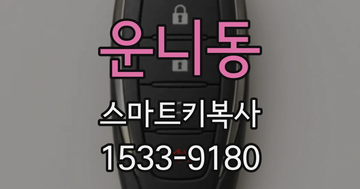운니동 스마트키복사