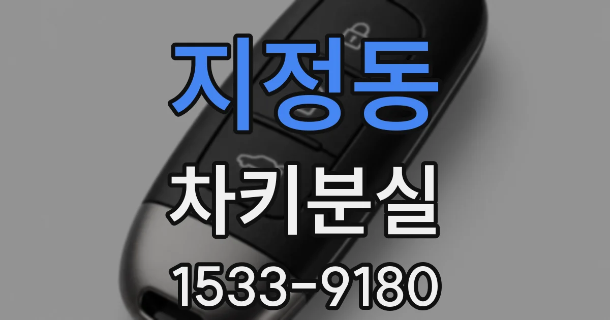 지정동 차키분실