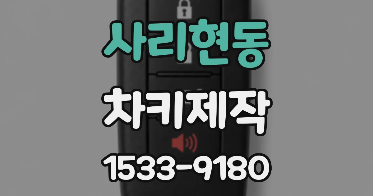 사리현동 차키제작