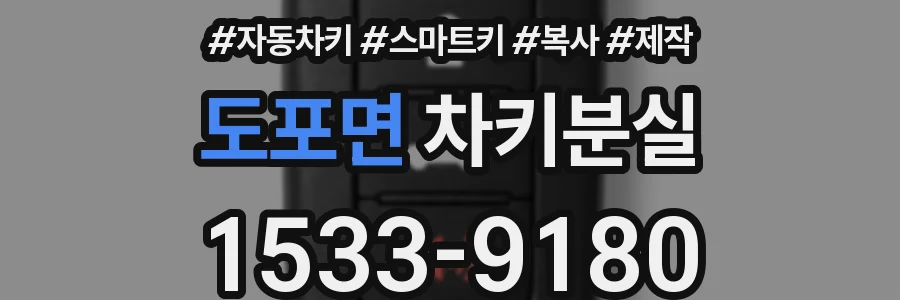 도포면 차키분실