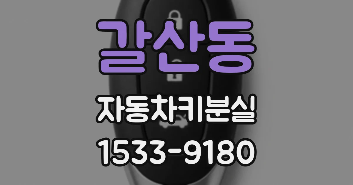 갈산동 자동차키분실