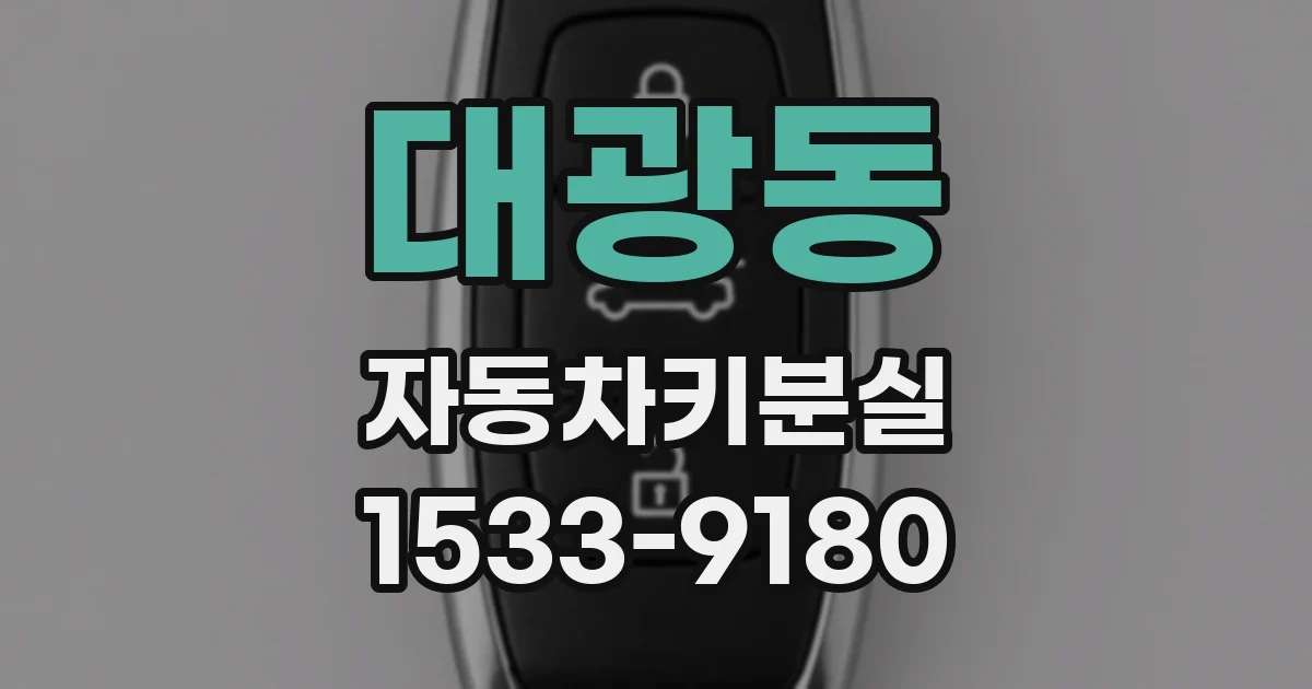 대광동 자동차키분실