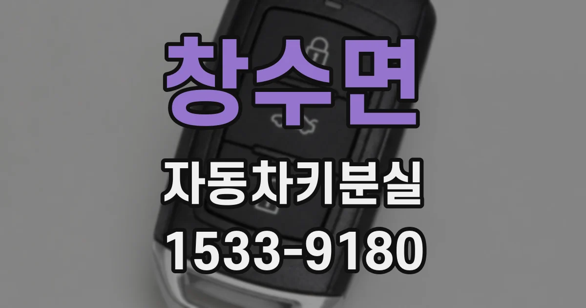 창수면 자동차키분실