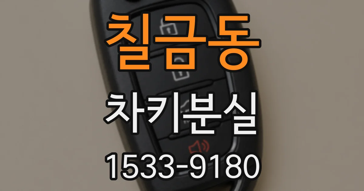칠금동 차키분실