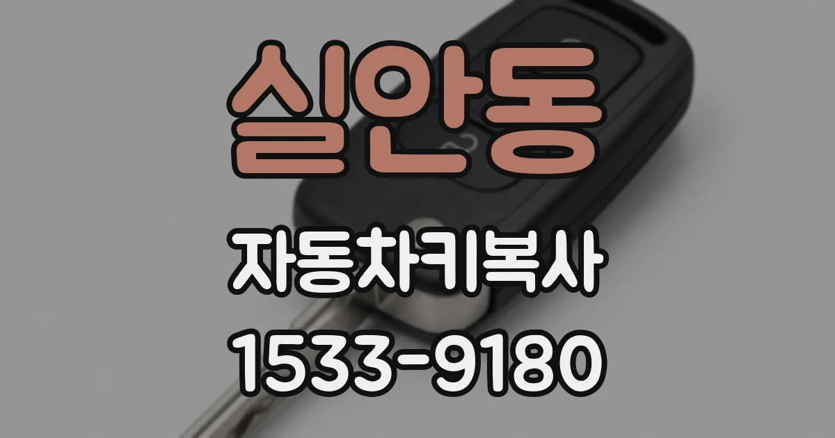 실안동 자동차키복사