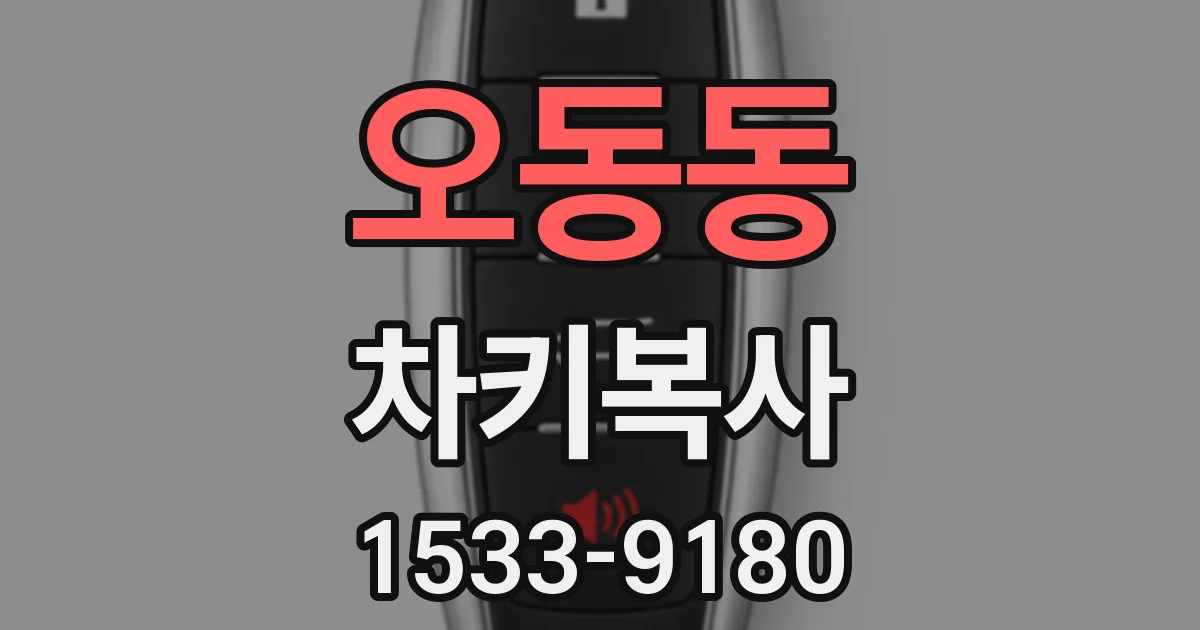 오동동 차키복사
