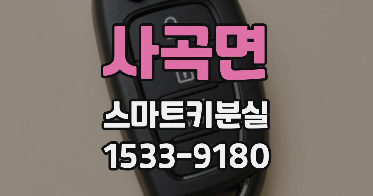 사곡면 스마트키분실