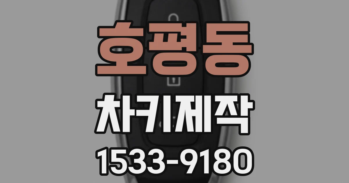 호평동 차키제작