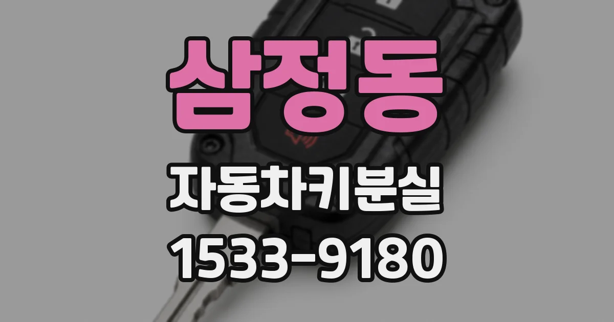 삼정동 자동차키분실