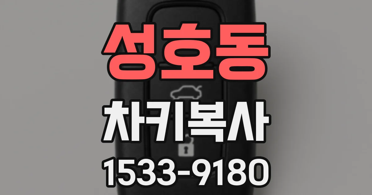 성호동 차키복사