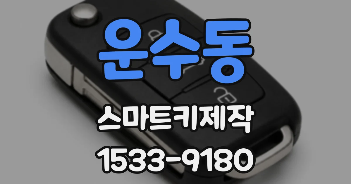 운수동 스마트키제작