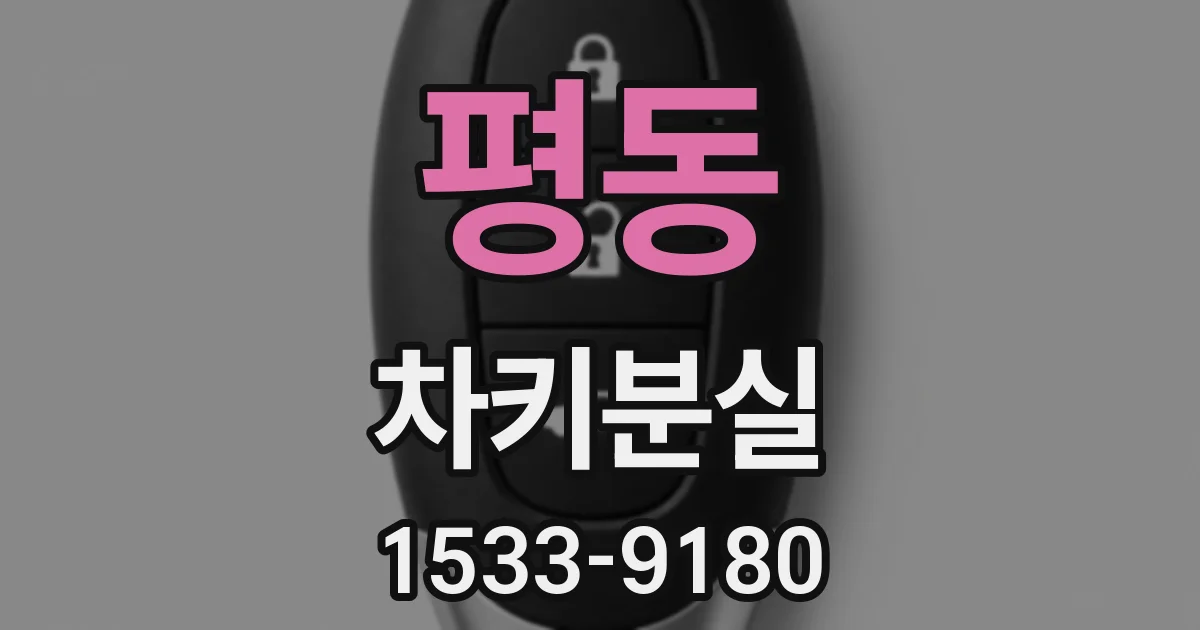 평동 차키분실