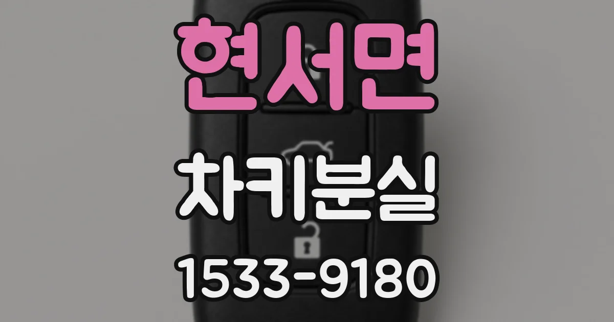 현서면 차키분실