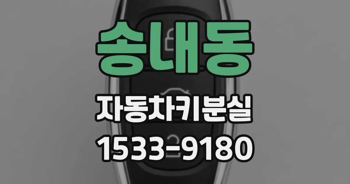송내동 자동차키분실