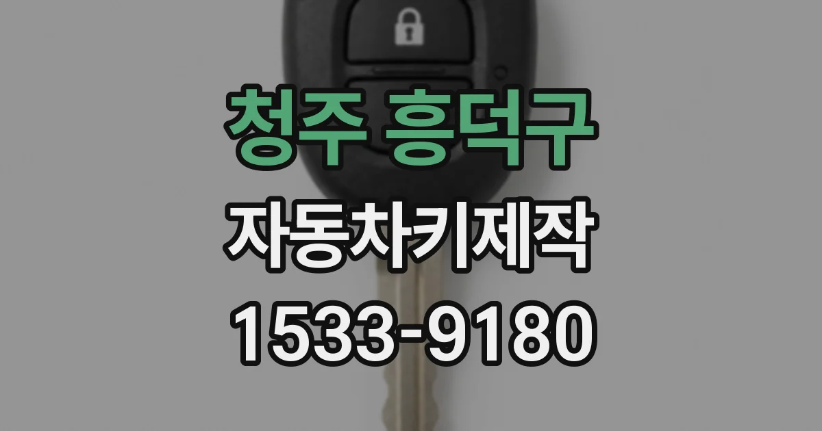 청주 흥덕구 자동차키제작