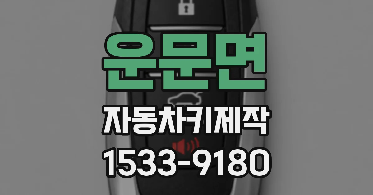 운문면 자동차키제작