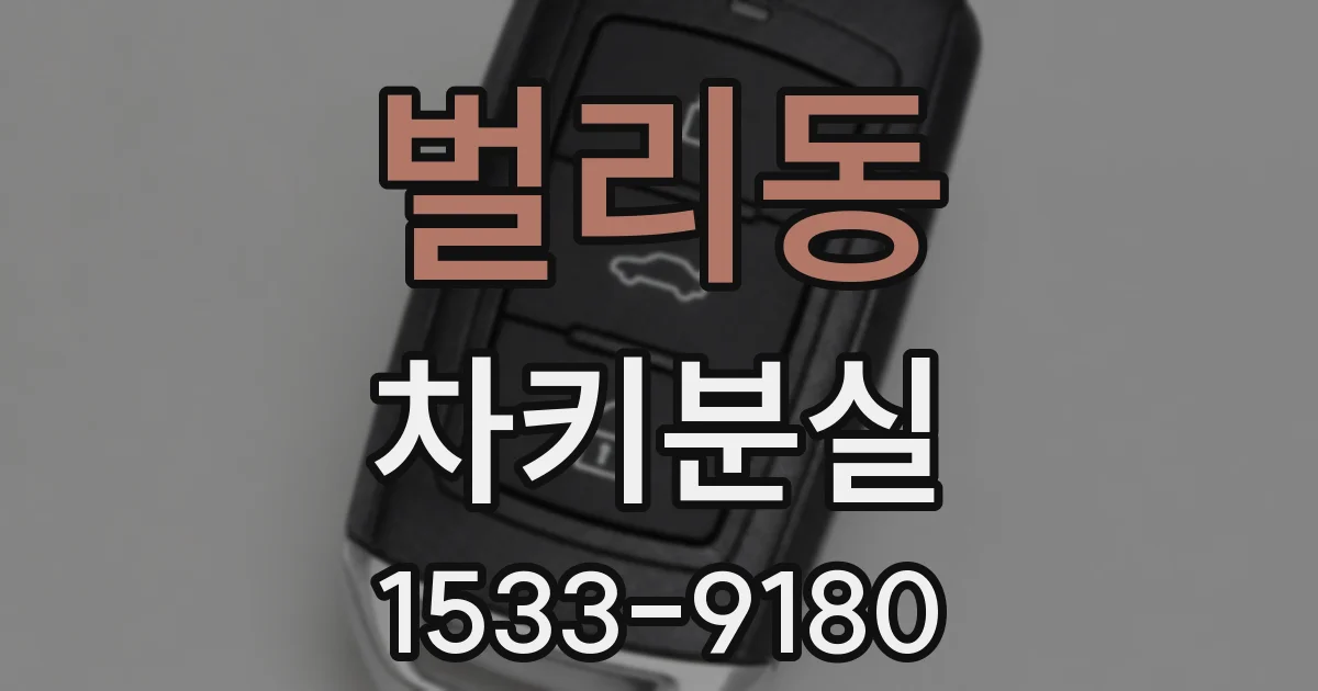 벌리동 차키분실