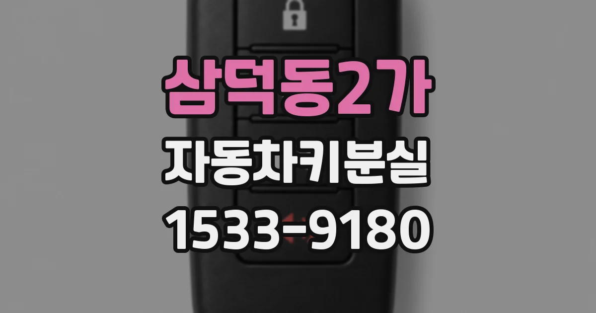 삼덕동2가 자동차키분실