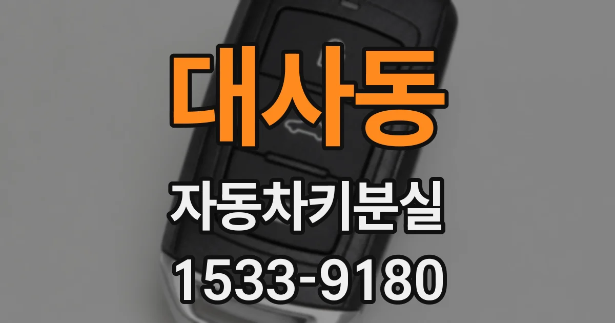 대사동 자동차키분실