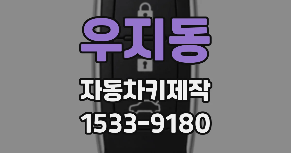 우지동 자동차키제작