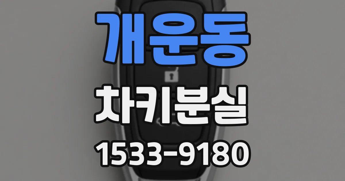 개운동 차키분실