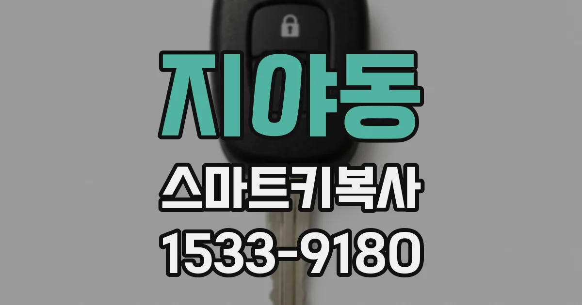 지야동 스마트키복사
