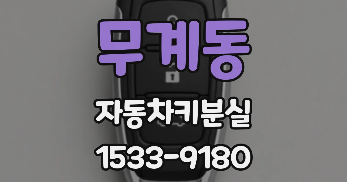 무계동 자동차키분실