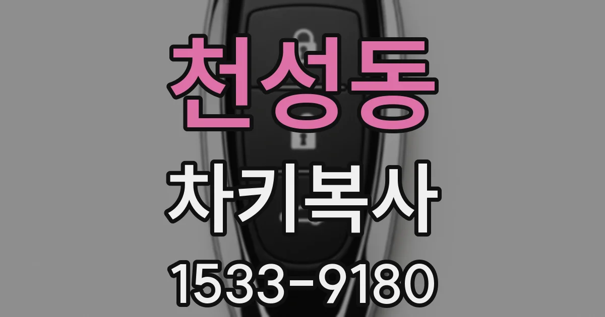 천성동 차키복사