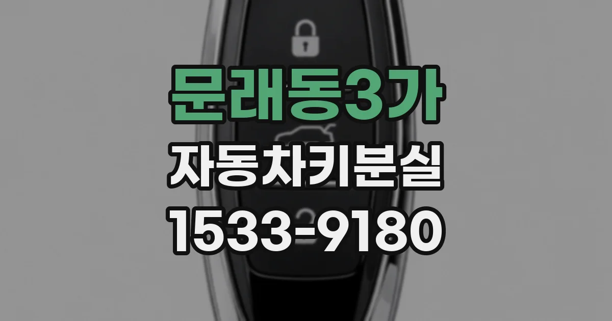 문래동3가 자동차키분실