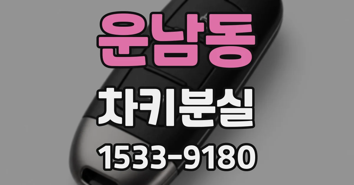 운남동 차키분실